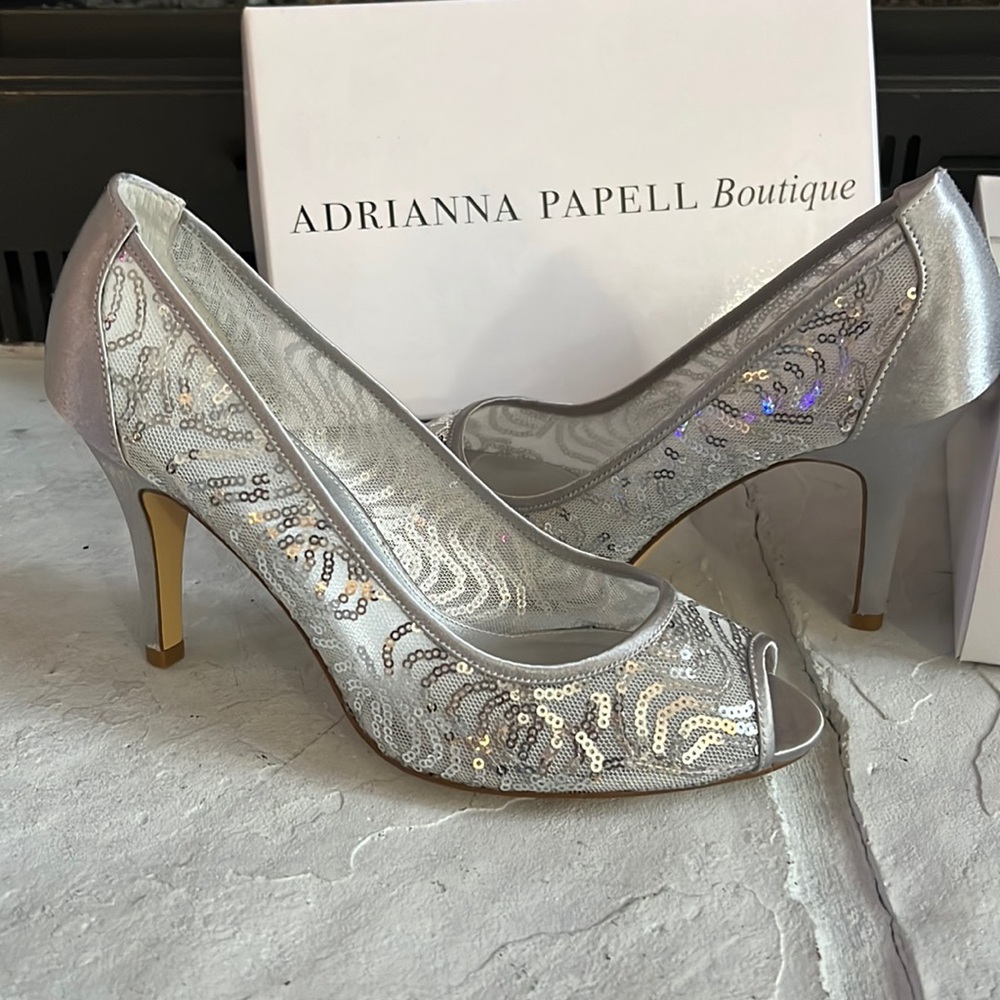 Adrianna Papell Boutique silver Felicia heel